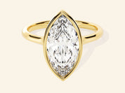 Bezel Marquise Engagement Ring