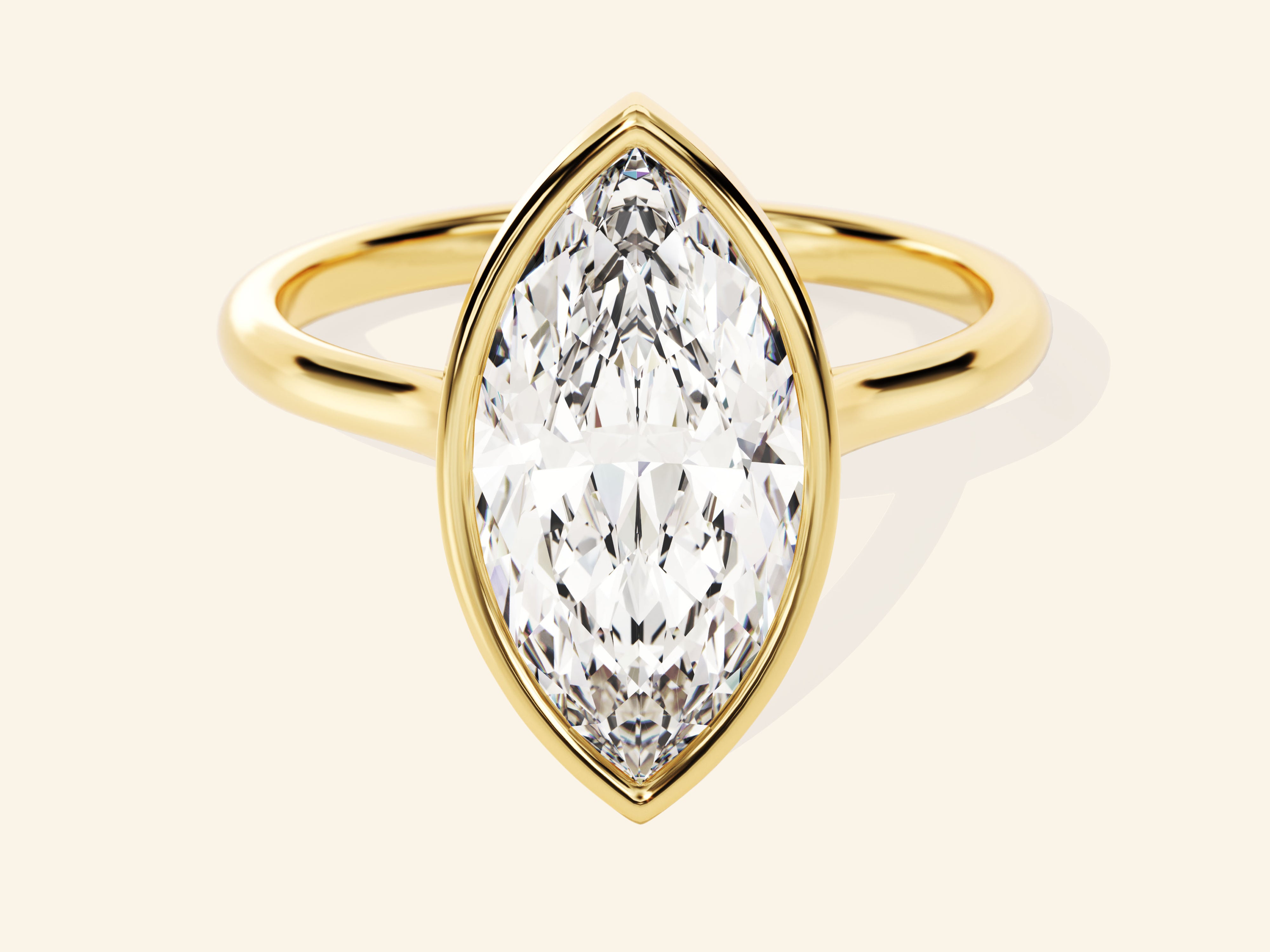 Bezel Marquise Engagement Ring