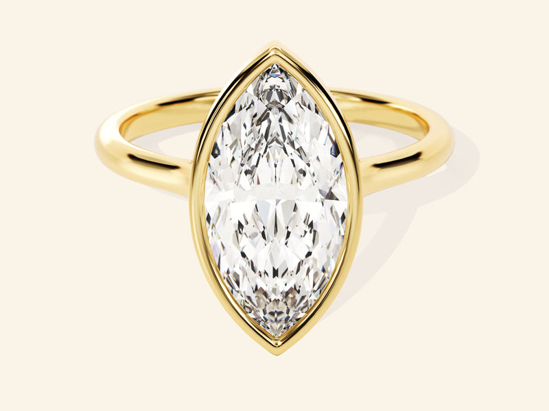 Bezel Marquise Engagement Ring