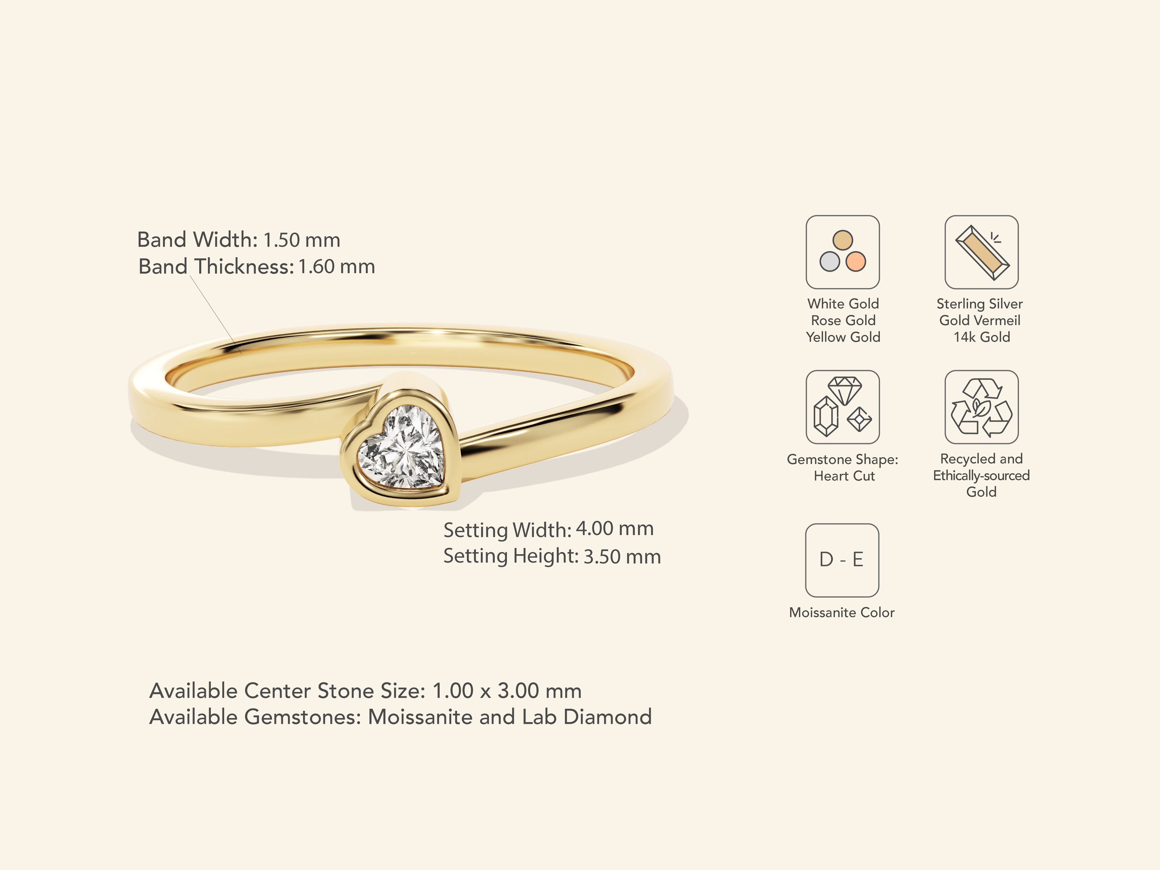 Framed Heart Promise Ring