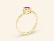 Framed Pink Heart Promise Ring
