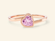 Framed Pink Heart Promise Ring
