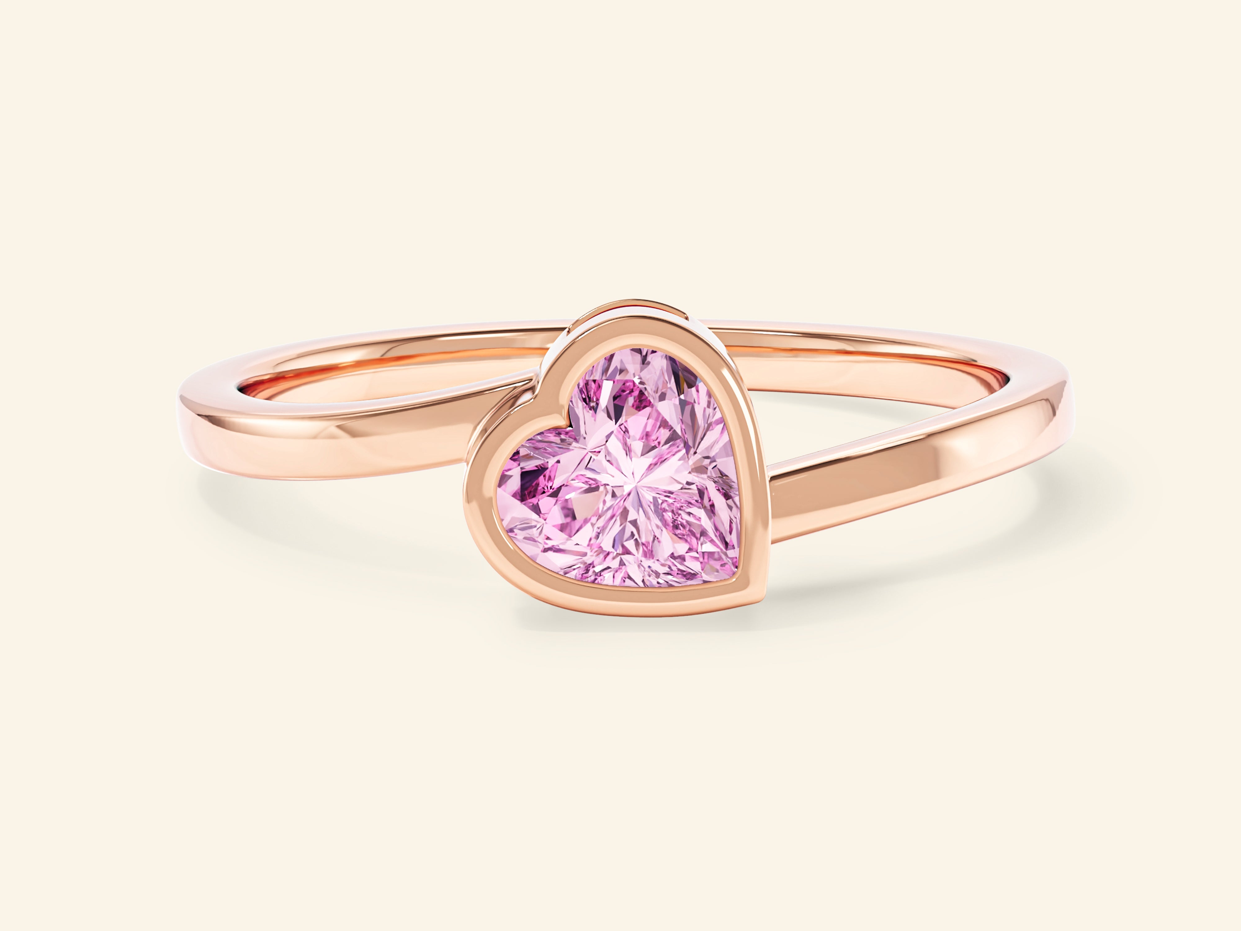 Framed Pink Heart Promise Ring