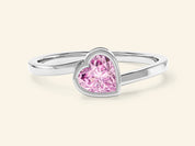 Framed Pink Heart Promise Ring