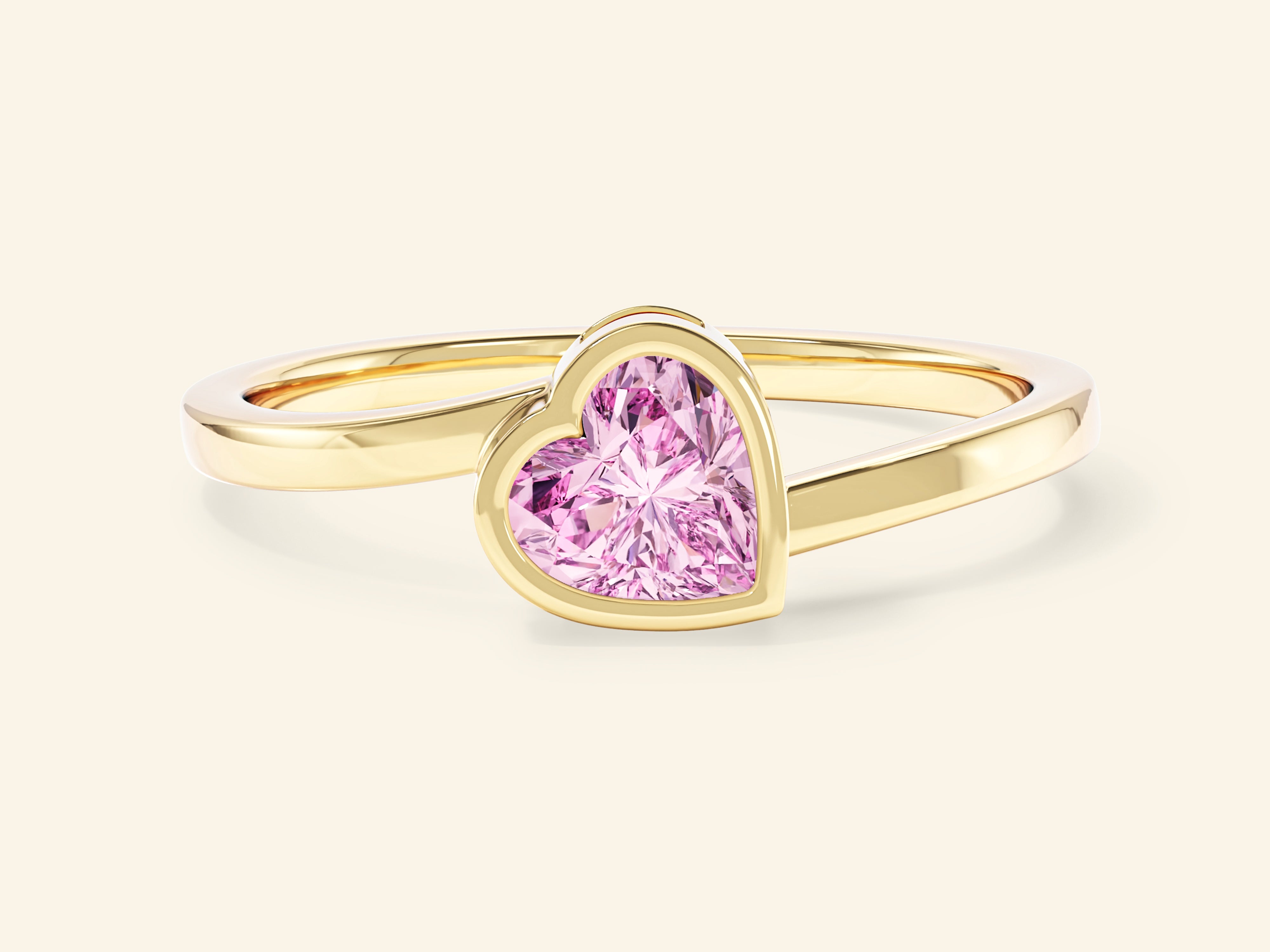 Framed Pink Heart Promise Ring