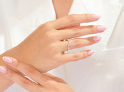 Duo Pink Moissanite Promise Ring