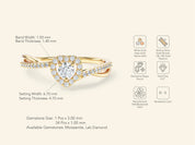 Twisted Heart Promise Ring
