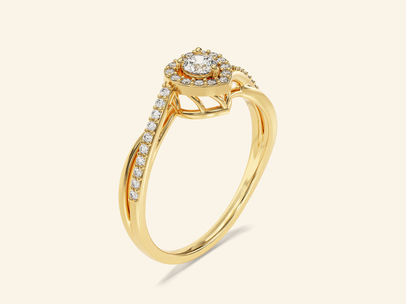 Twisted Heart Promise Ring