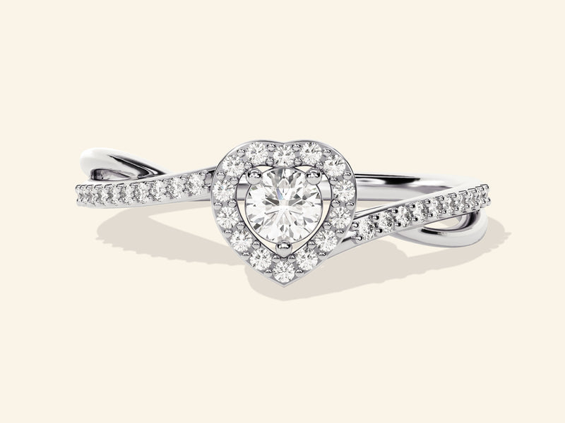 Twisted Heart Promise Ring