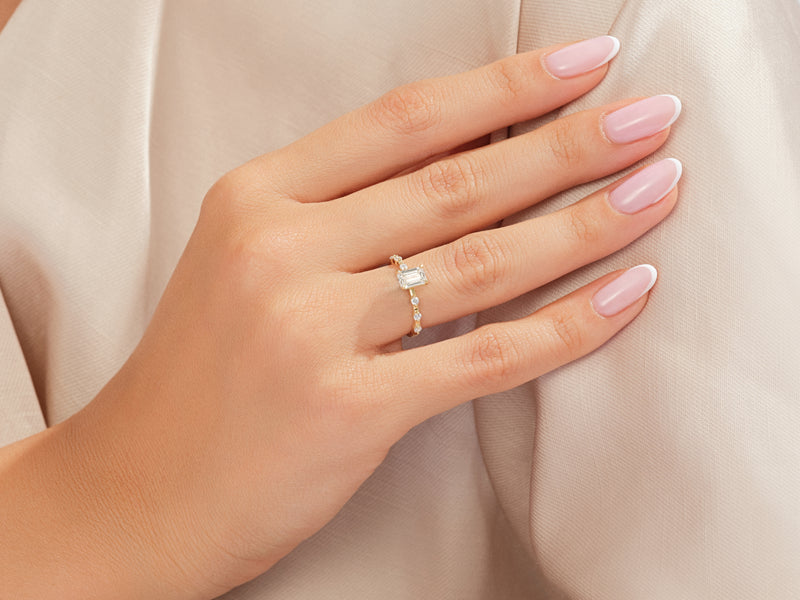 Emerald Cut Promise Ring