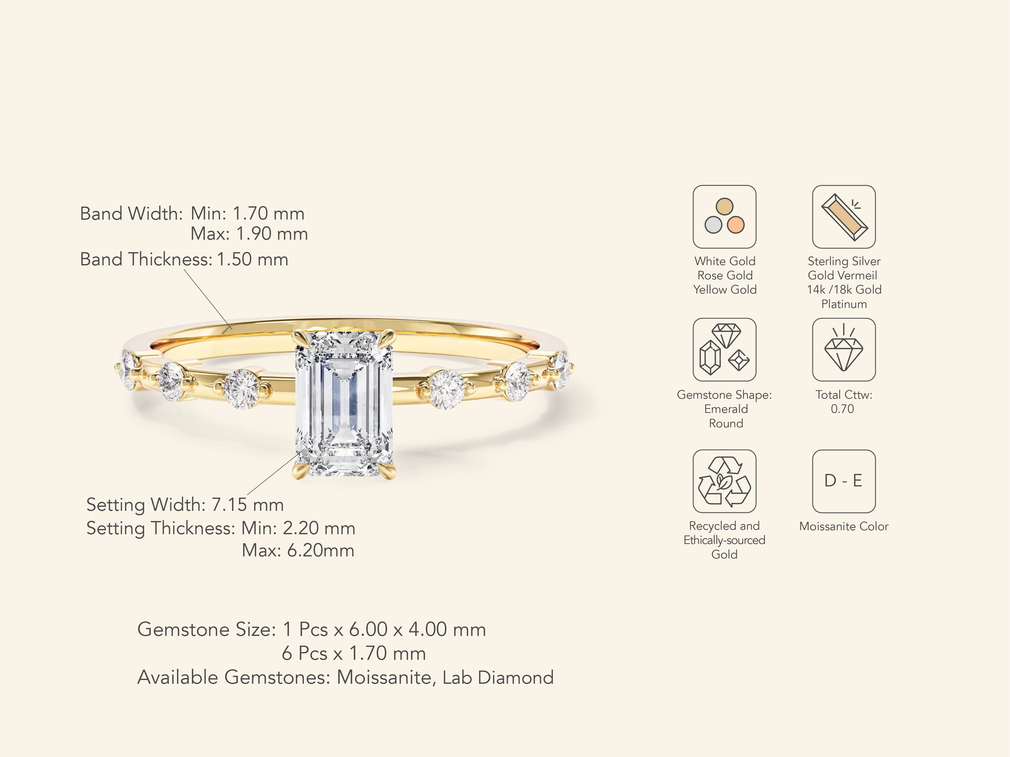 Emerald Cut Promise Ring