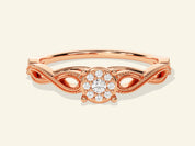 Twisted Milgrain Promise Ring