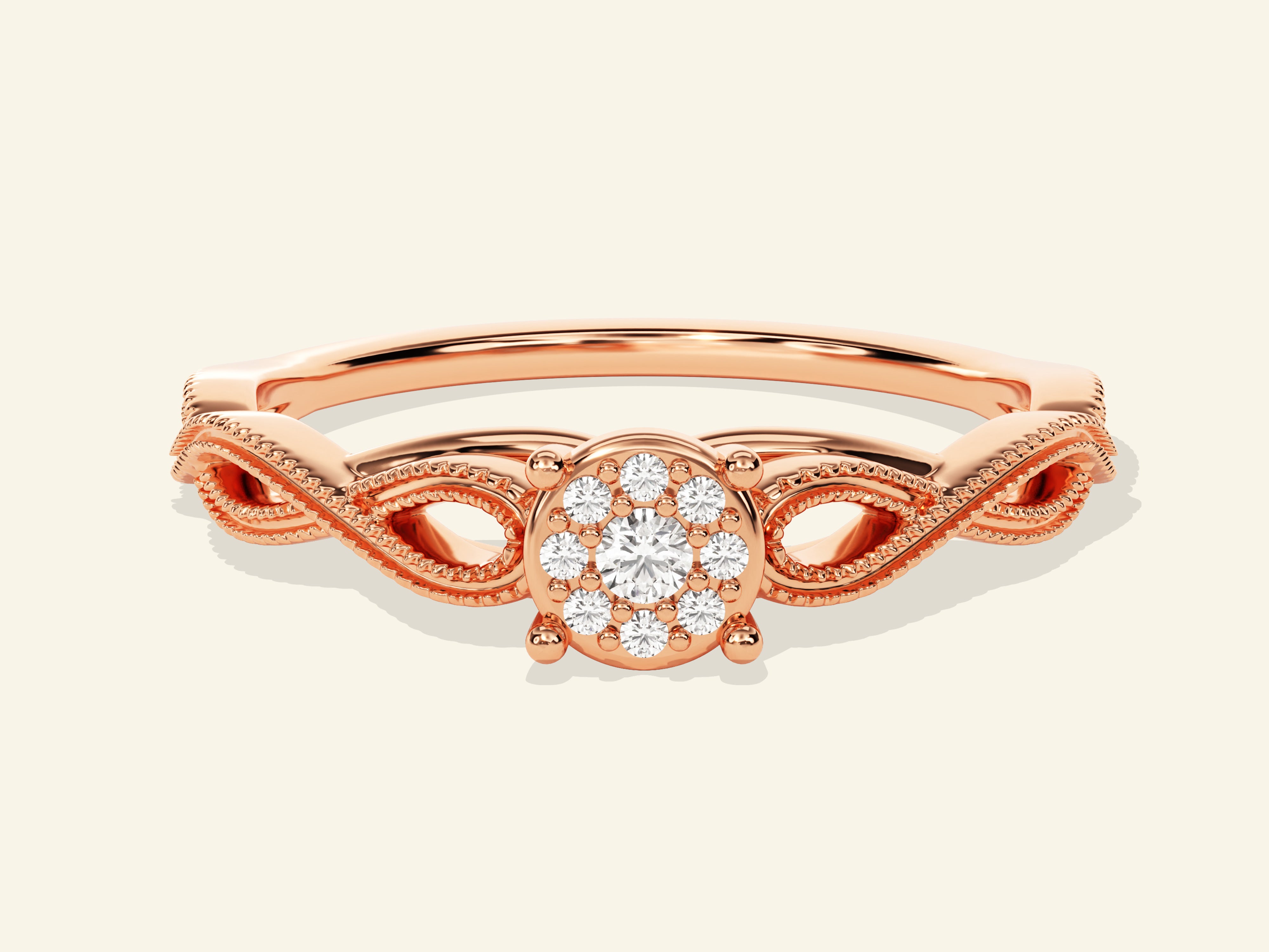 Twisted Milgrain Promise Ring