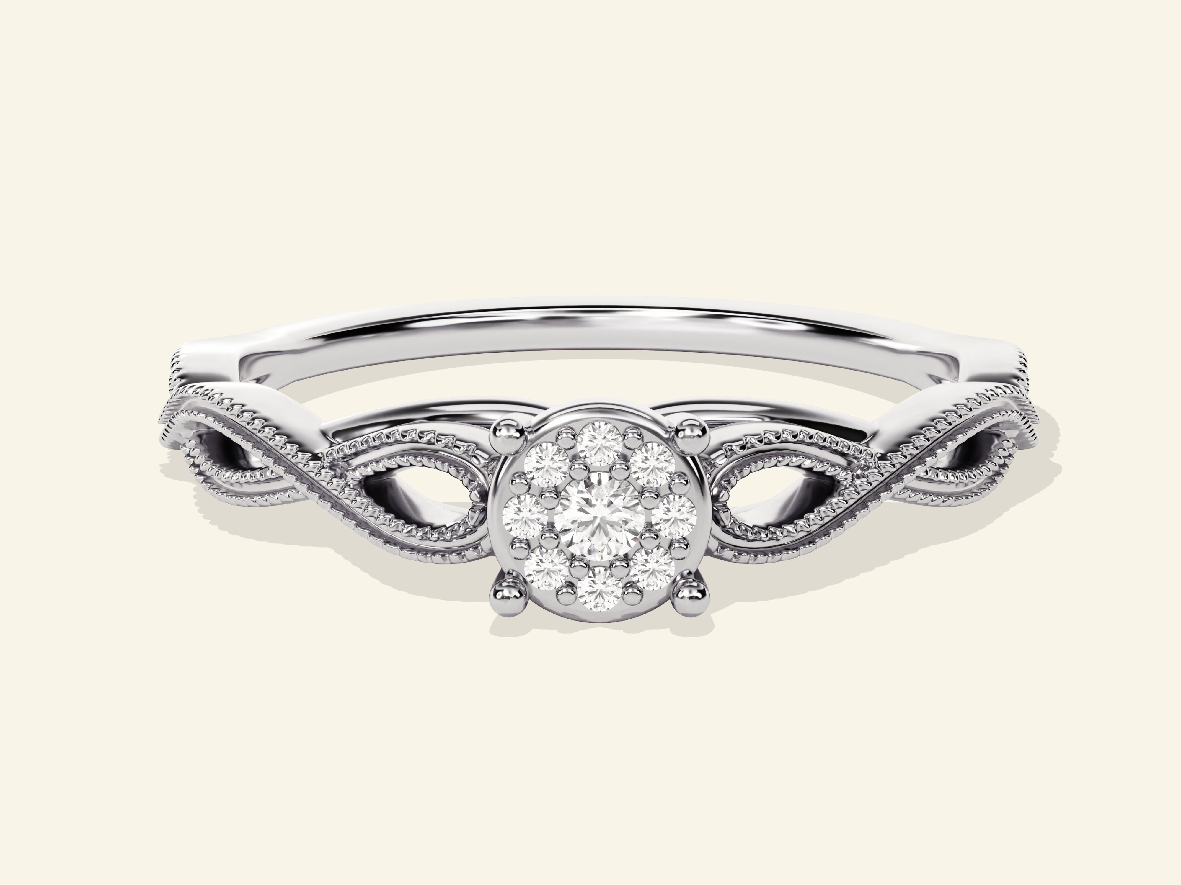 Twisted Milgrain Promise Ring