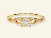 Twisted Milgrain Promise Ring