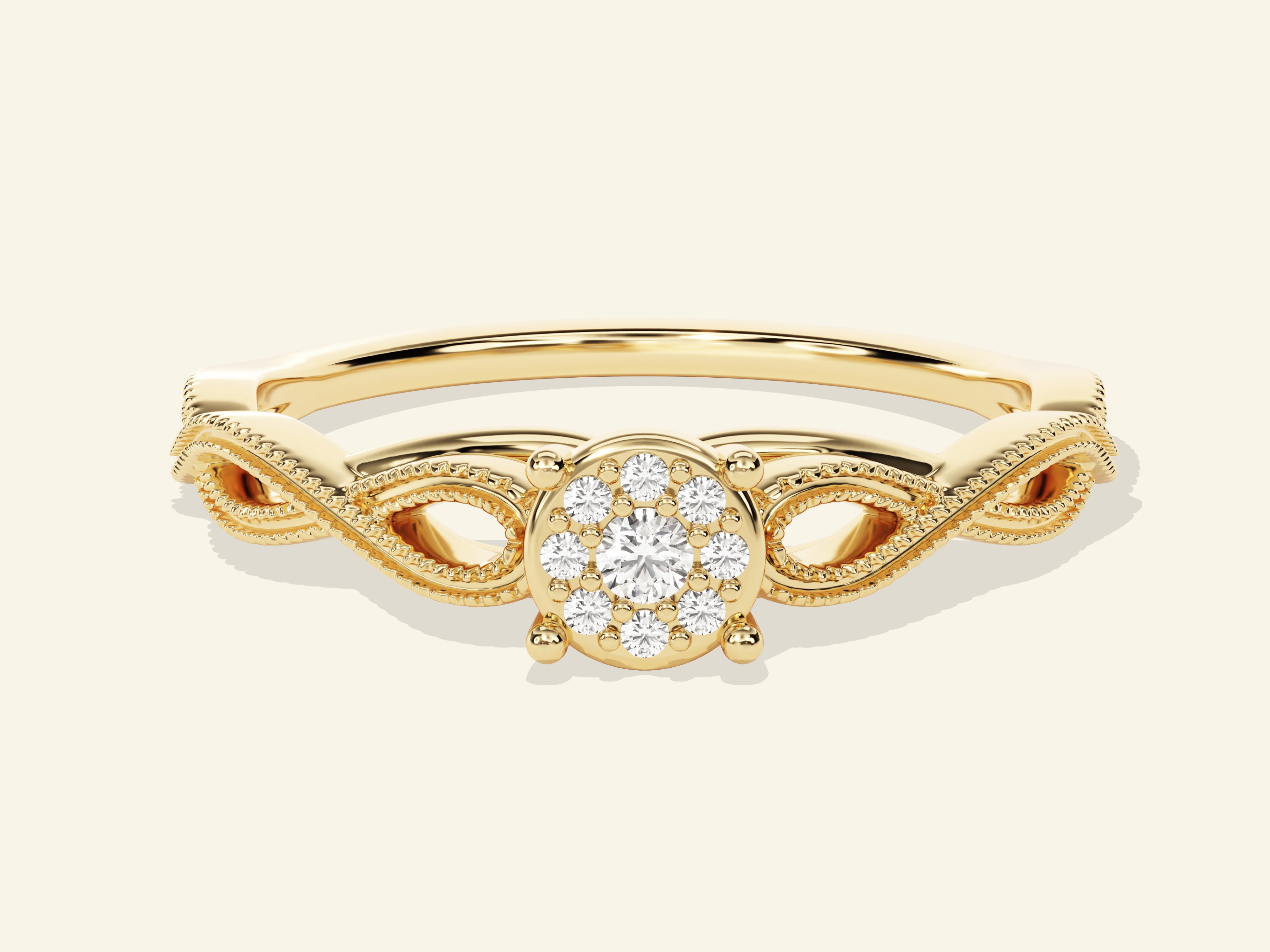 Twisted Milgrain Promise Ring