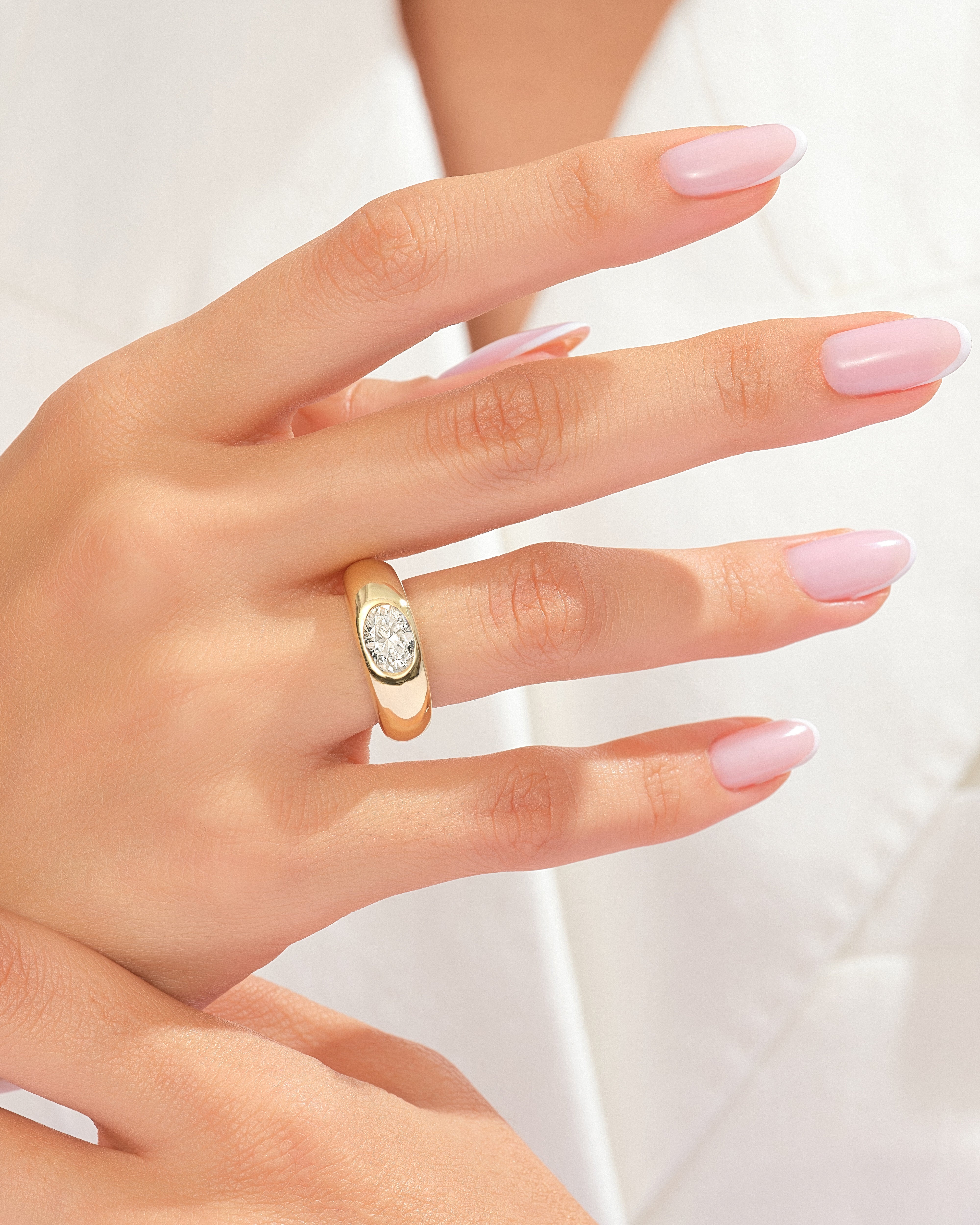 Bold Dome Oval Promise Ring