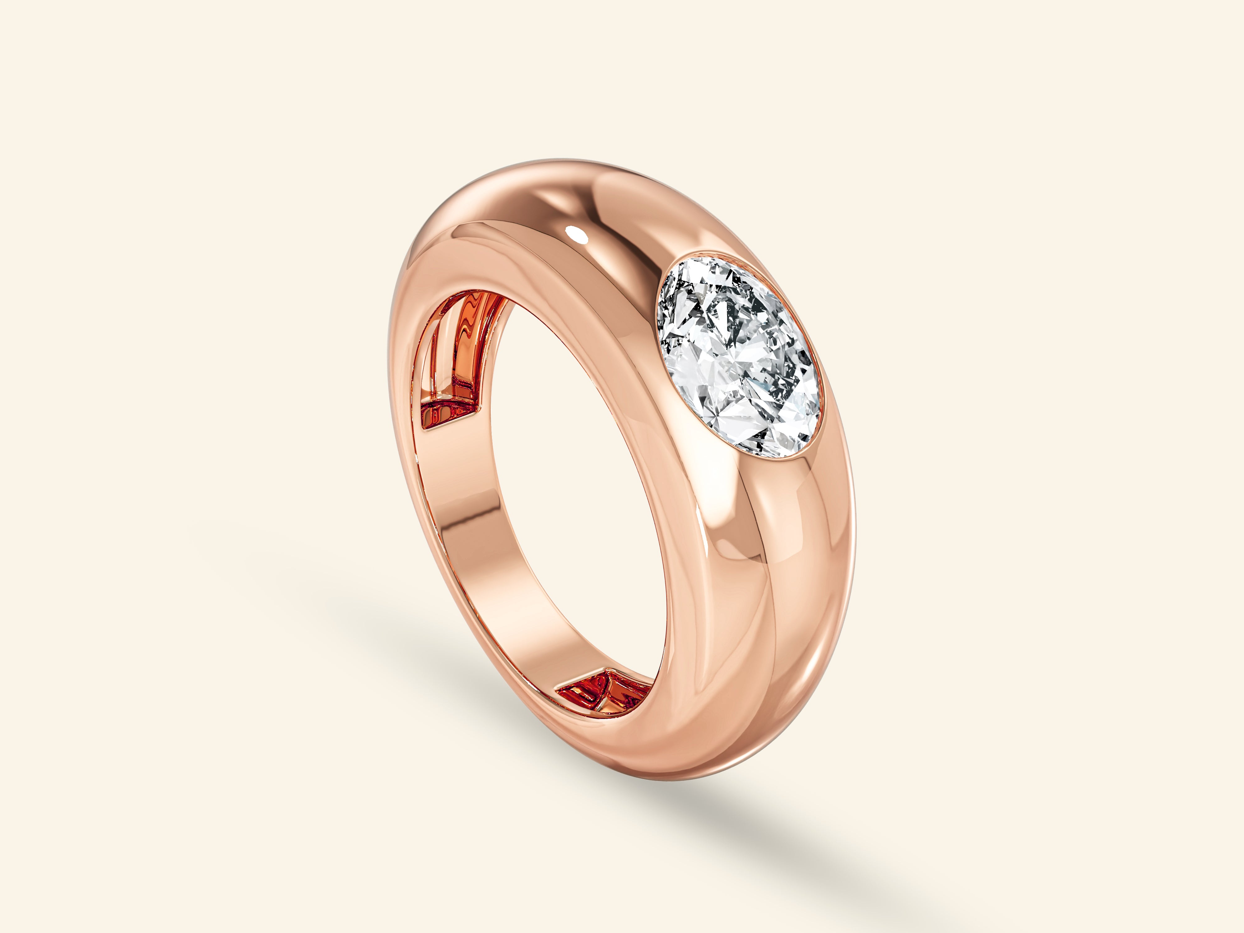 Dome Solitaire Promise Ring