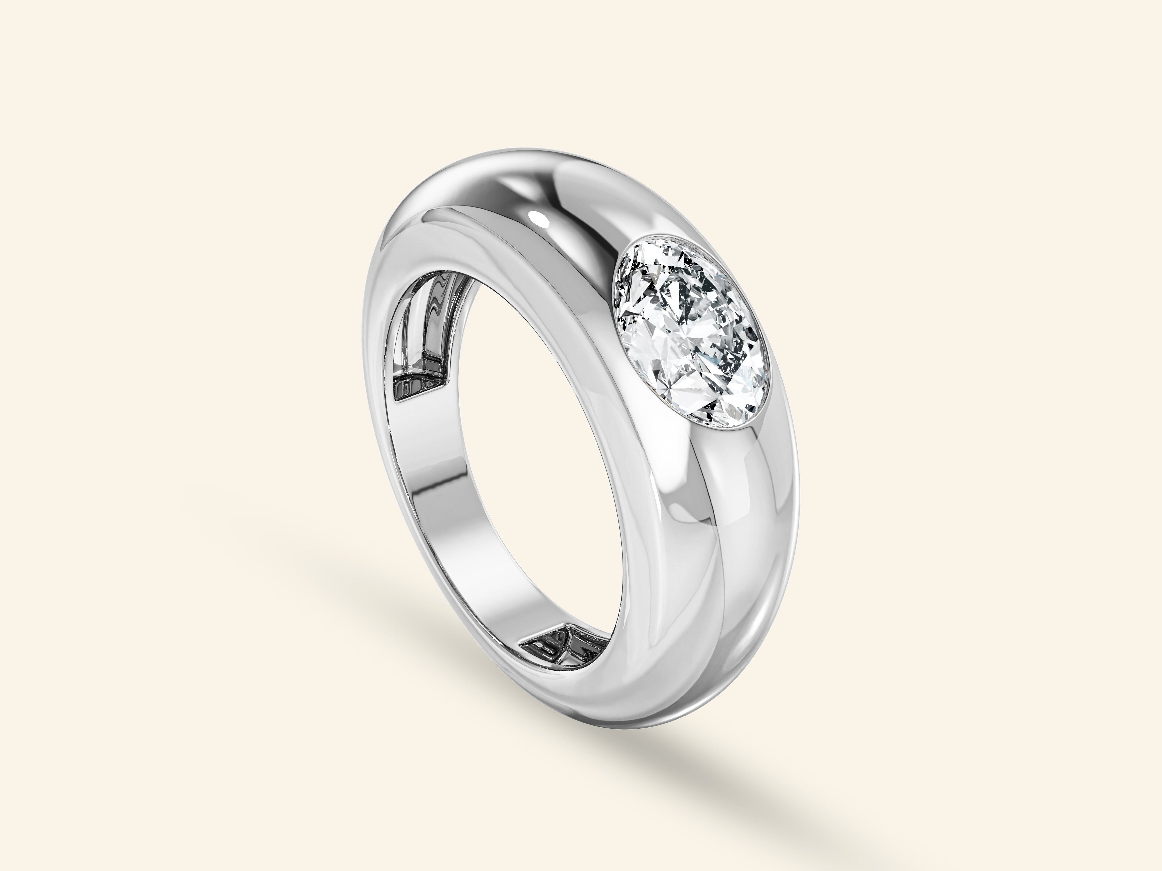 Dome Solitaire Promise Ring