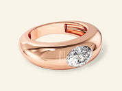 Dome Solitaire Promise Ring