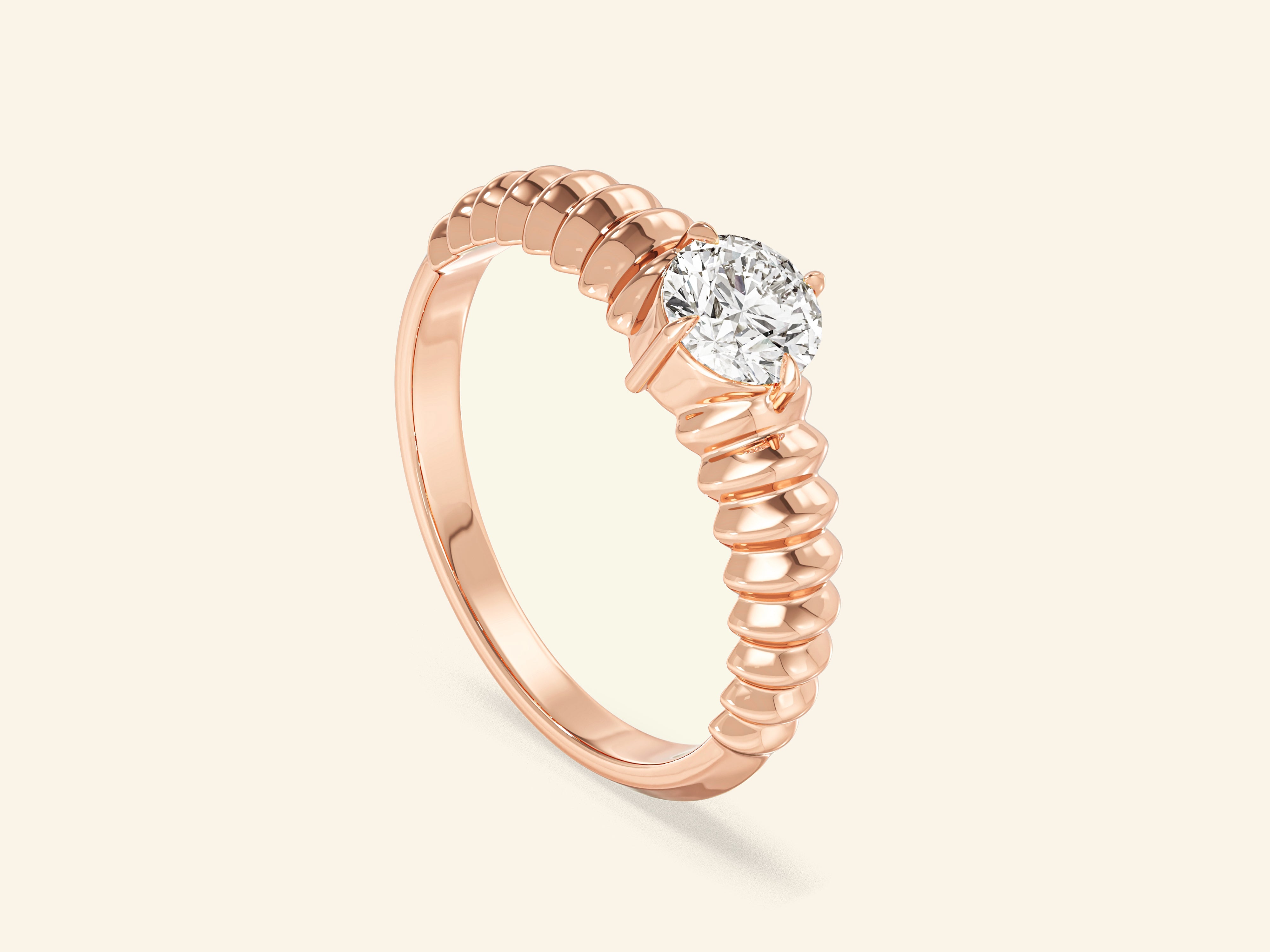 Twisted Solitaire Promise Ring