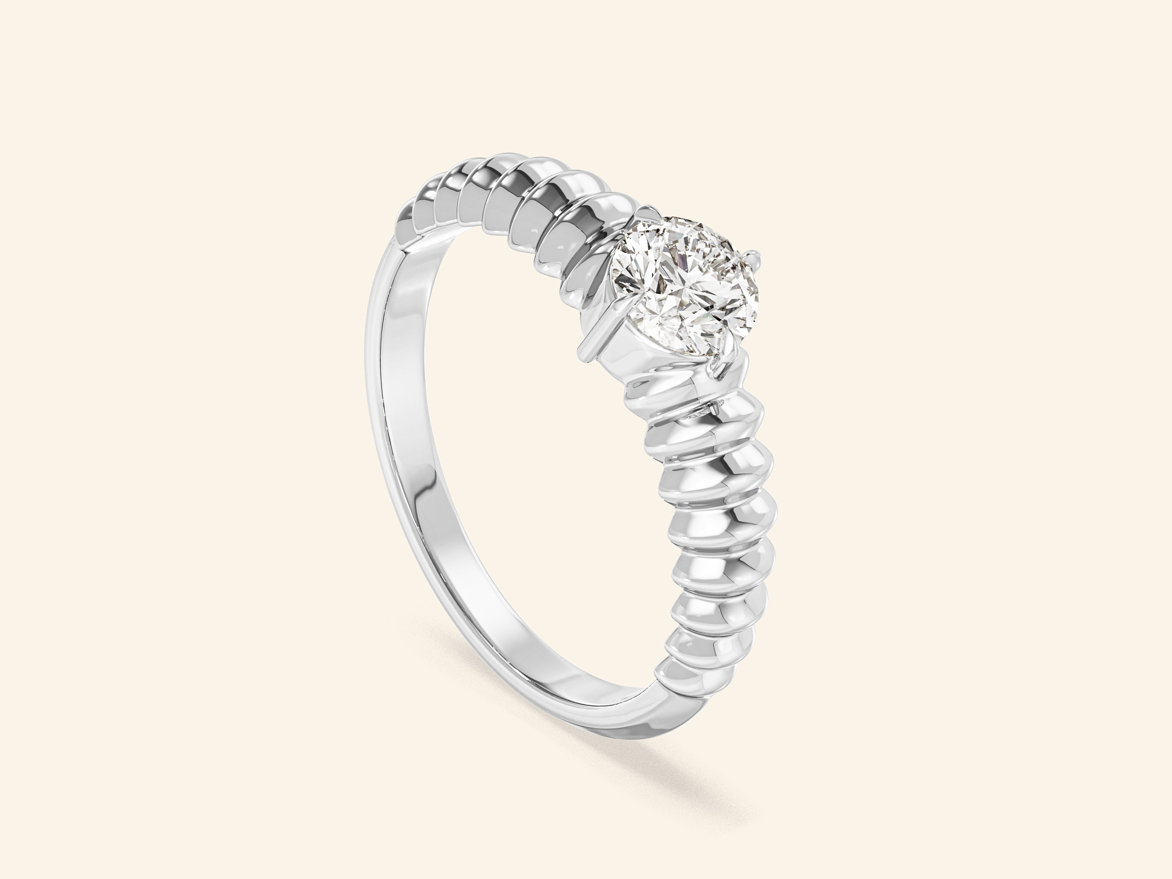 Twisted Solitaire Promise Ring