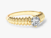 Golden Swirl Promise Ring