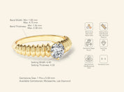 Twisted Solitaire Promise Ring