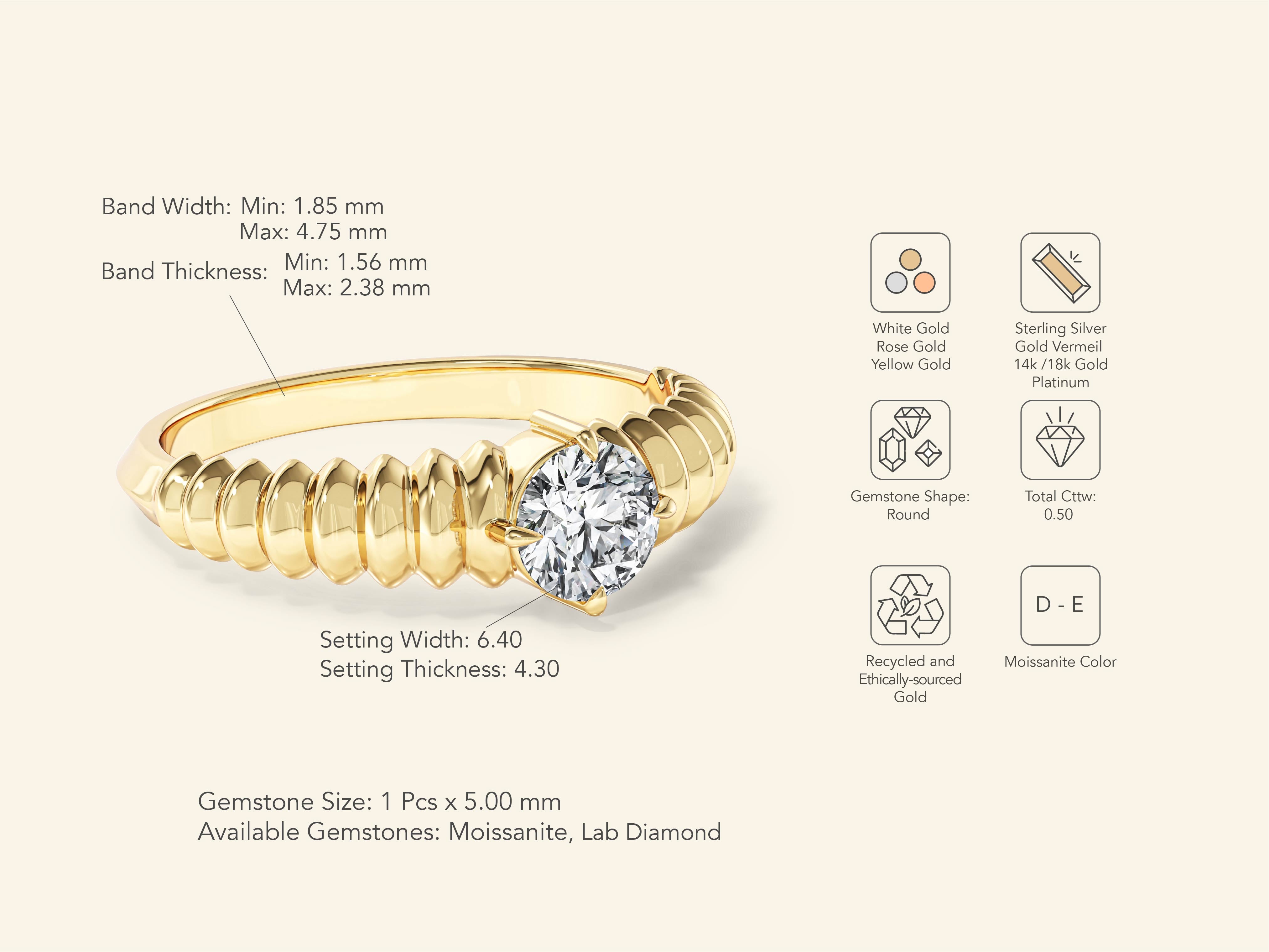 Twisted Solitaire Promise Ring