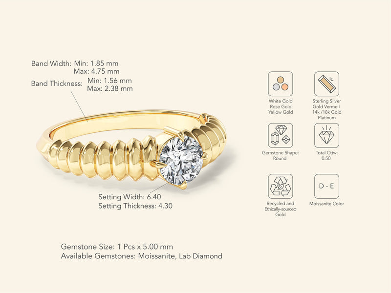 Twisted Solitaire Promise Ring