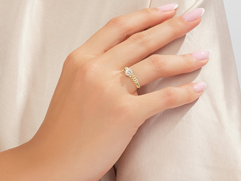 Twisted Solitaire Promise Ring