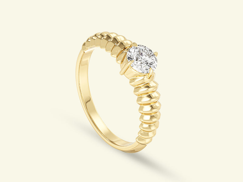 Twisted Solitaire Promise Ring