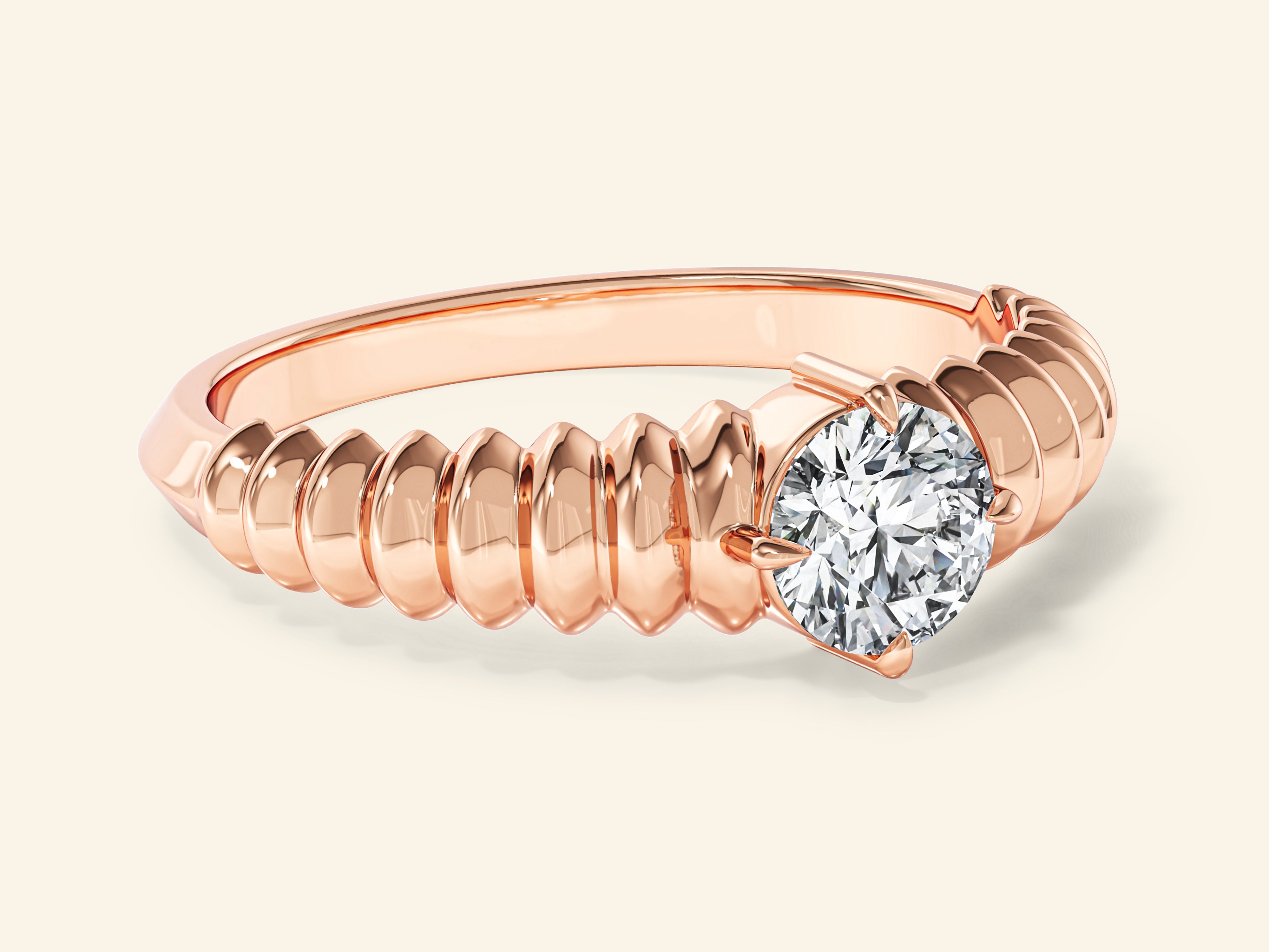 Twisted Solitaire Promise Ring