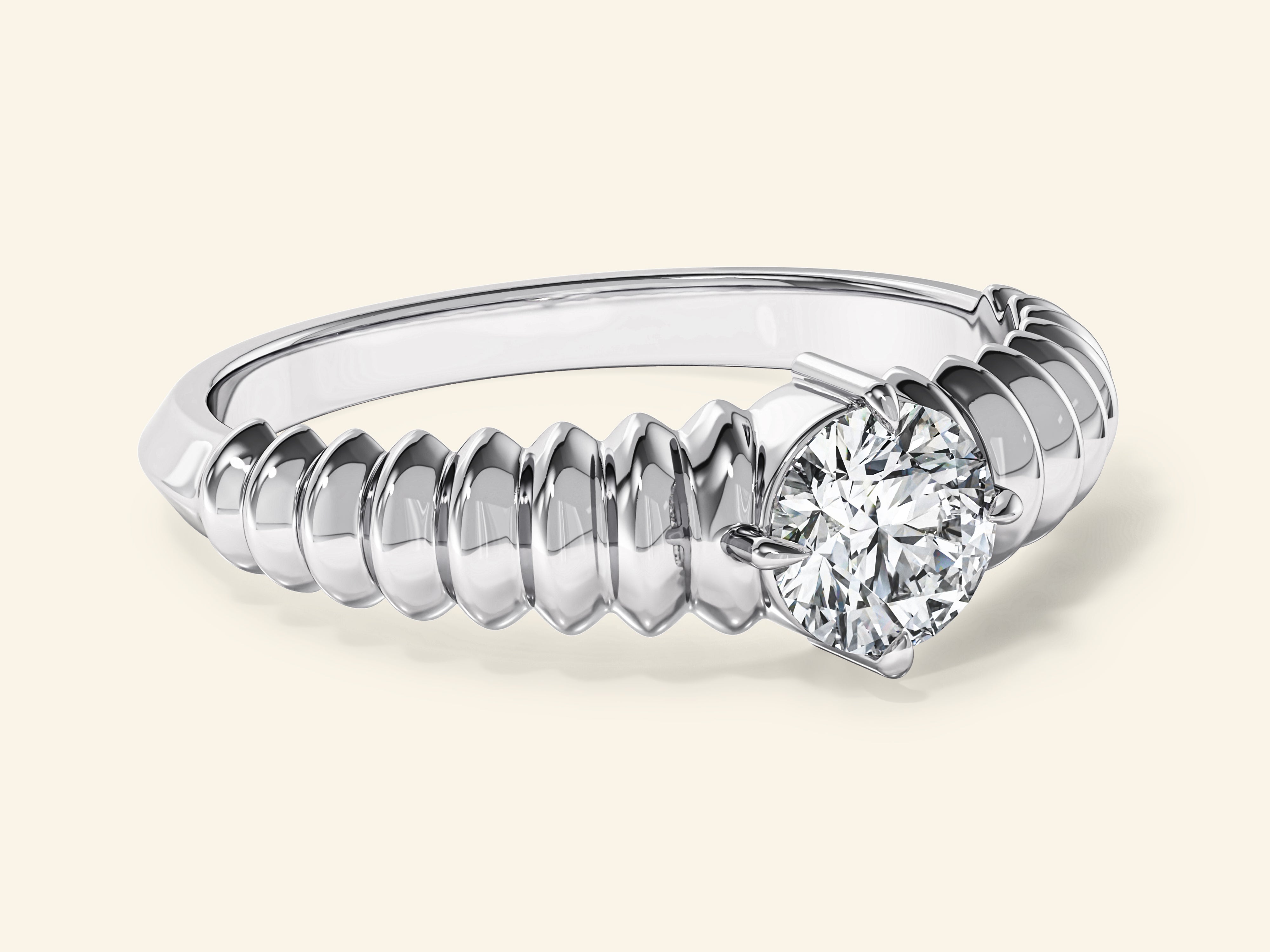 Twisted Solitaire Promise Ring