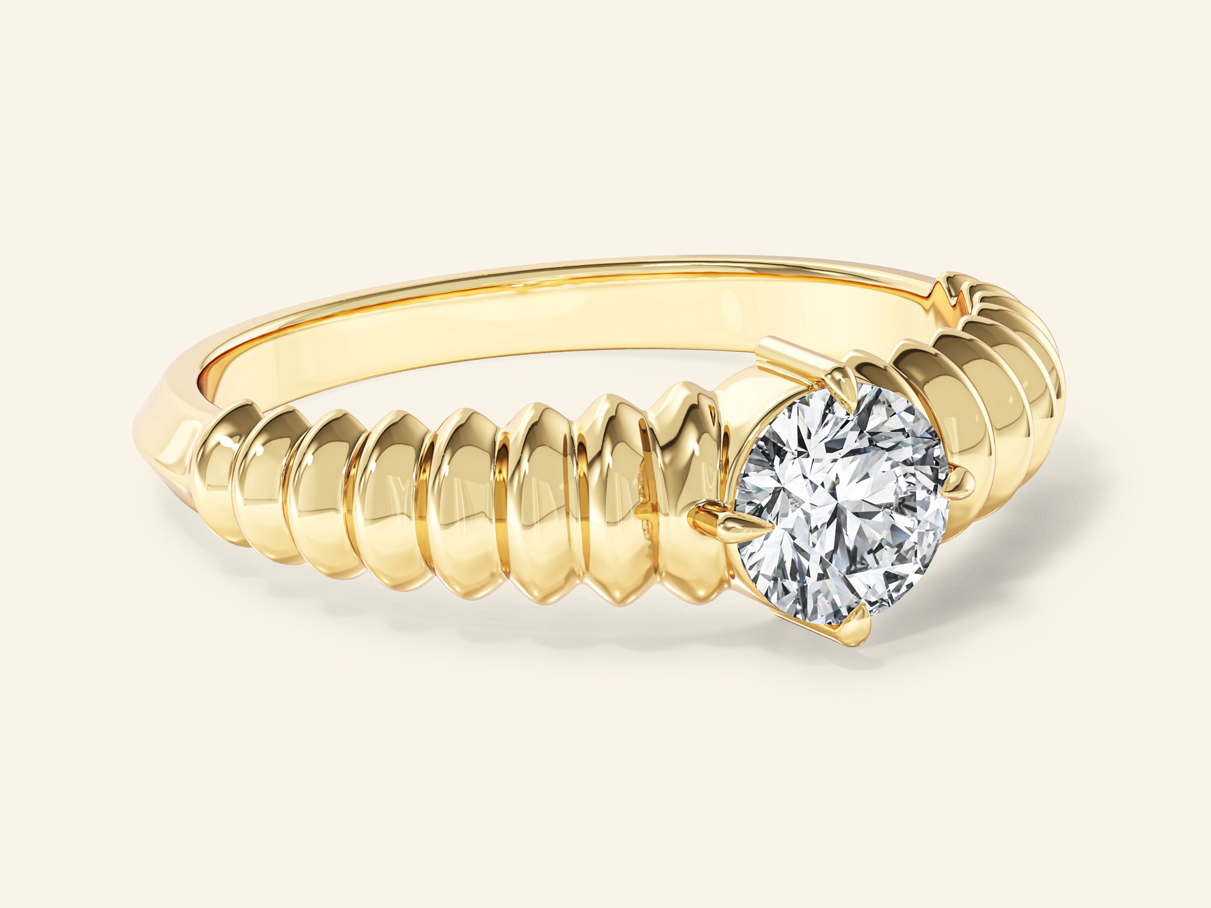 Twisted Solitaire Promise Ring