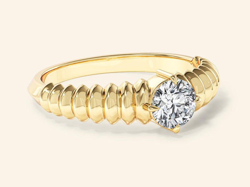 Twisted Solitaire Promise Ring