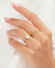 Triple Row Promise Ring