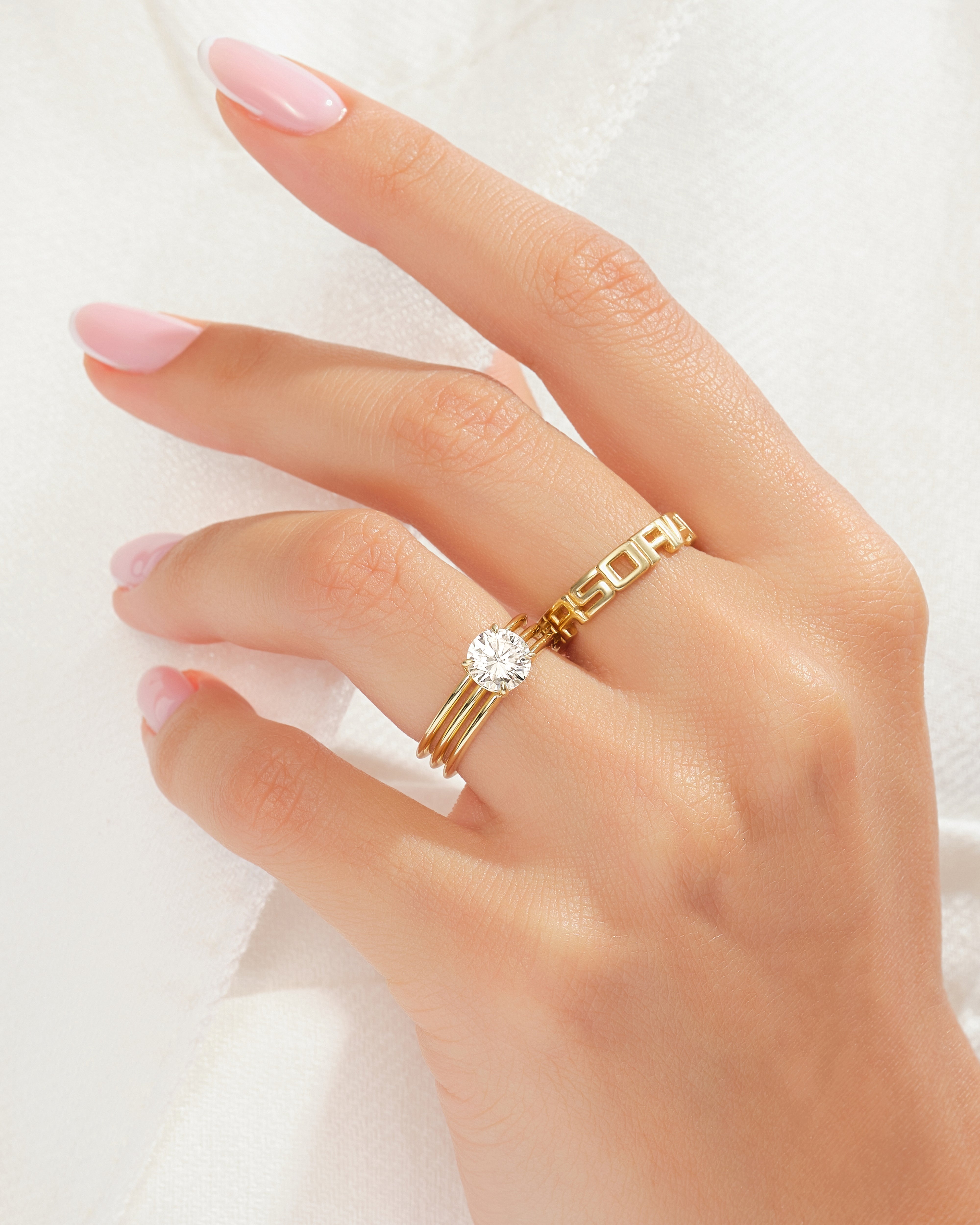 Triple Row Promise Ring