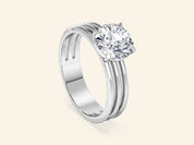 Triple Row Solitaire Promise Ring