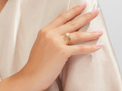 Triple Row Solitaire Promise Ring