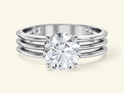 Triple Row Solitaire Promise Ring