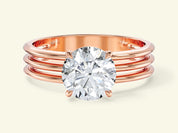 Triple Row Solitaire Promise Ring