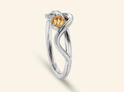 Curved Solitaire Promise Ring