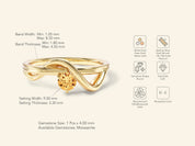 Curved Solitaire Promise Ring