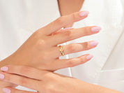 Curved Solitaire Promise Ring