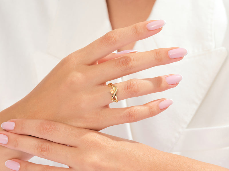 Curved Solitaire Promise Ring