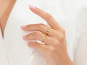Curved Solitaire Promise Ring