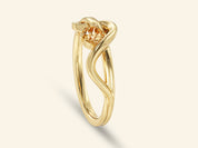 Curved Solitaire Promise Ring