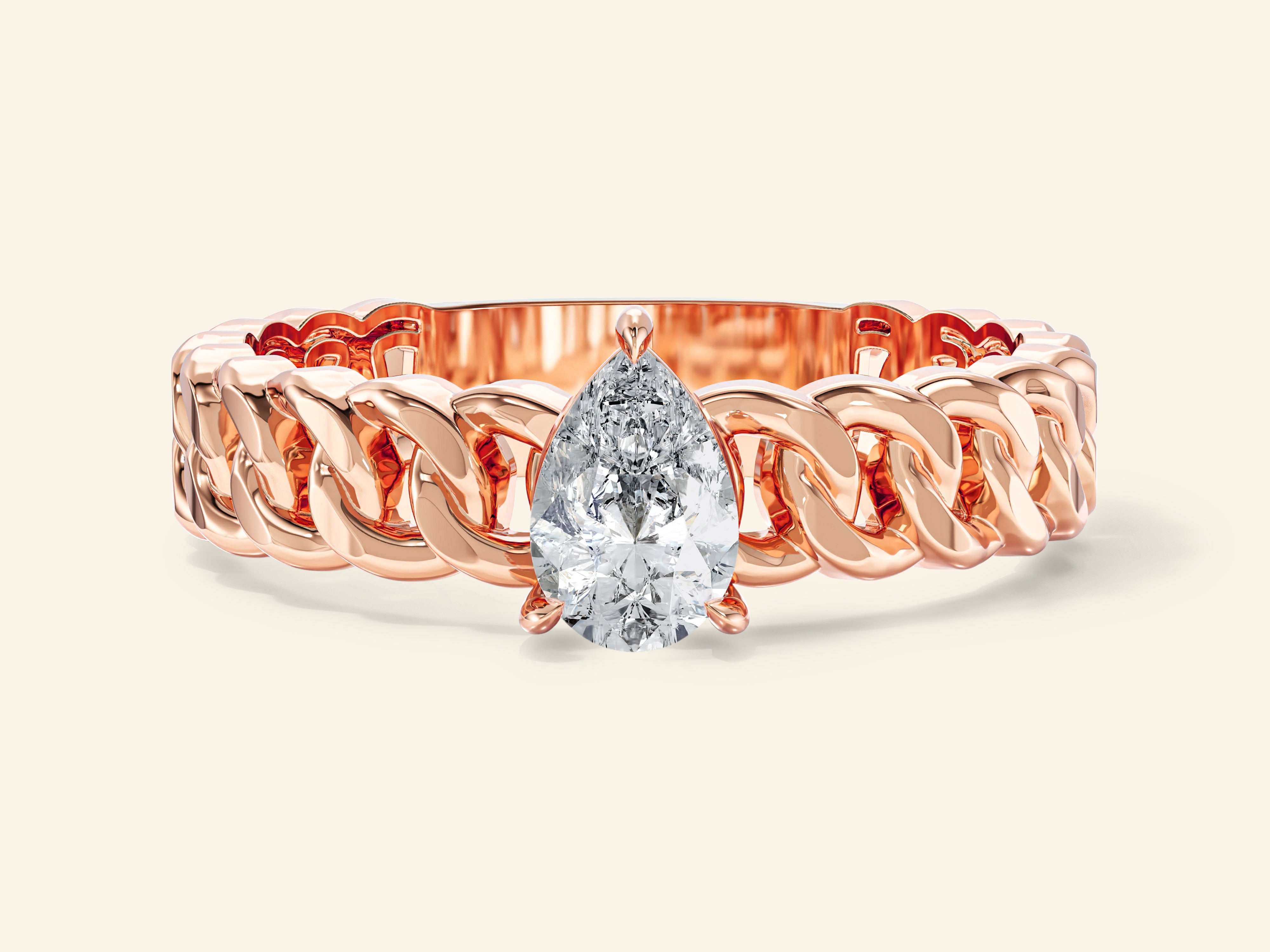 Solitaire Chain Promise Ring