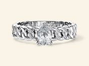 Solitaire Chain Promise Ring
